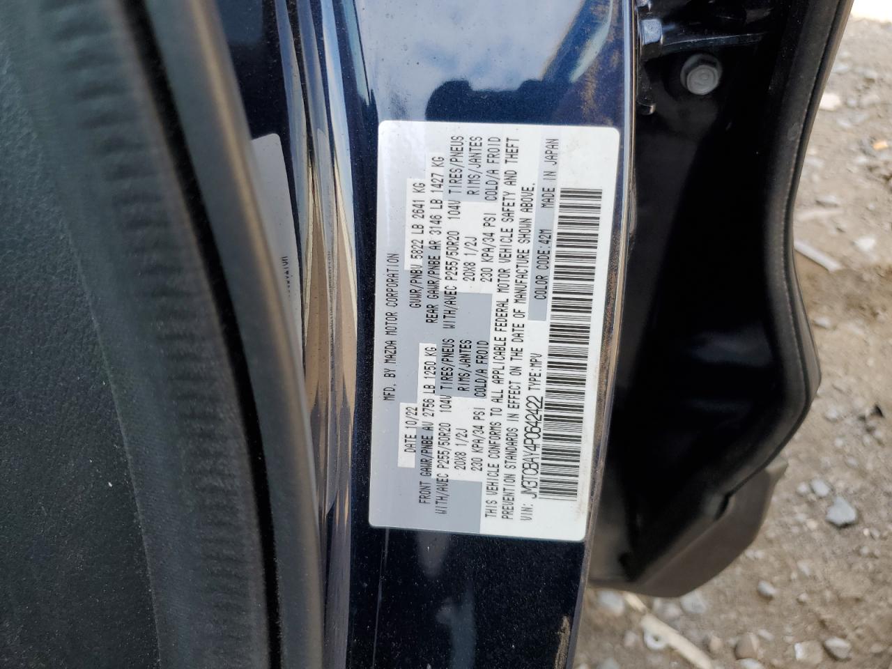 JM3TCBAY4P0642422 2023 Mazda Cx-9 Touring Plus