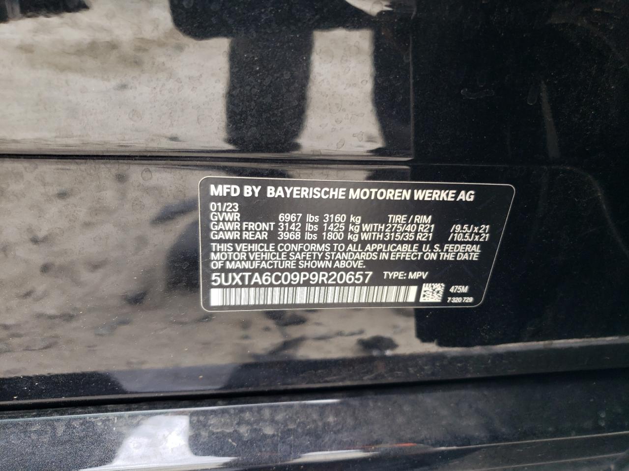 5UXTA6C09P9R20657 2023 BMW X5 xDrive45E