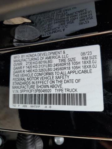 5FPYK3F13PB048920 Honda Ridgeline  12