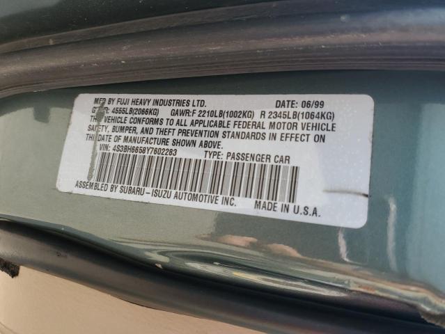 2000 Subaru Legacy Outback VIN: 4S3BH6658Y7602283 Lot: 59501094