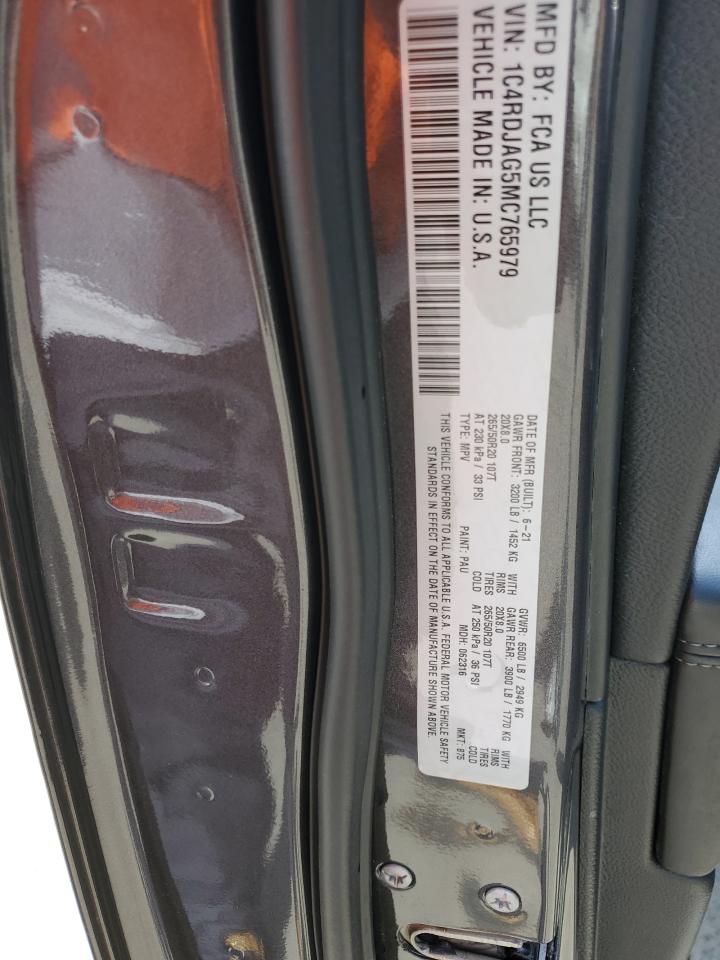 1C4RDJAG5MC765979 2021 Dodge Durango Sxt