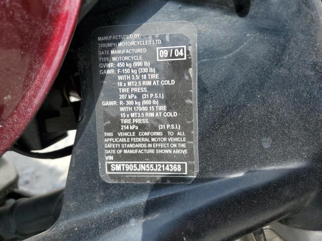 2005 TRIUMPH MOTORCYCLE BONNEVILLE - SMT905JN55J214368