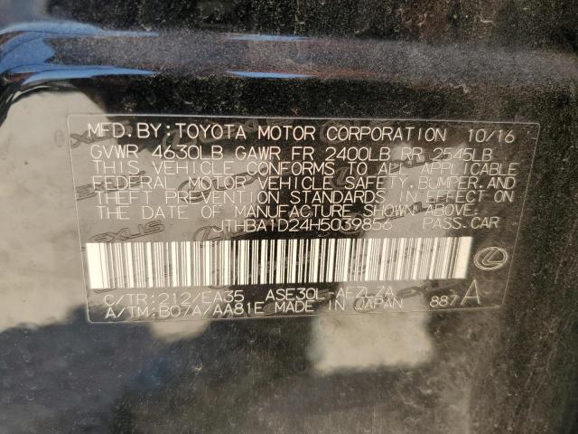 2017 LEXUS IS 200T - JTHBA1D24H5039856