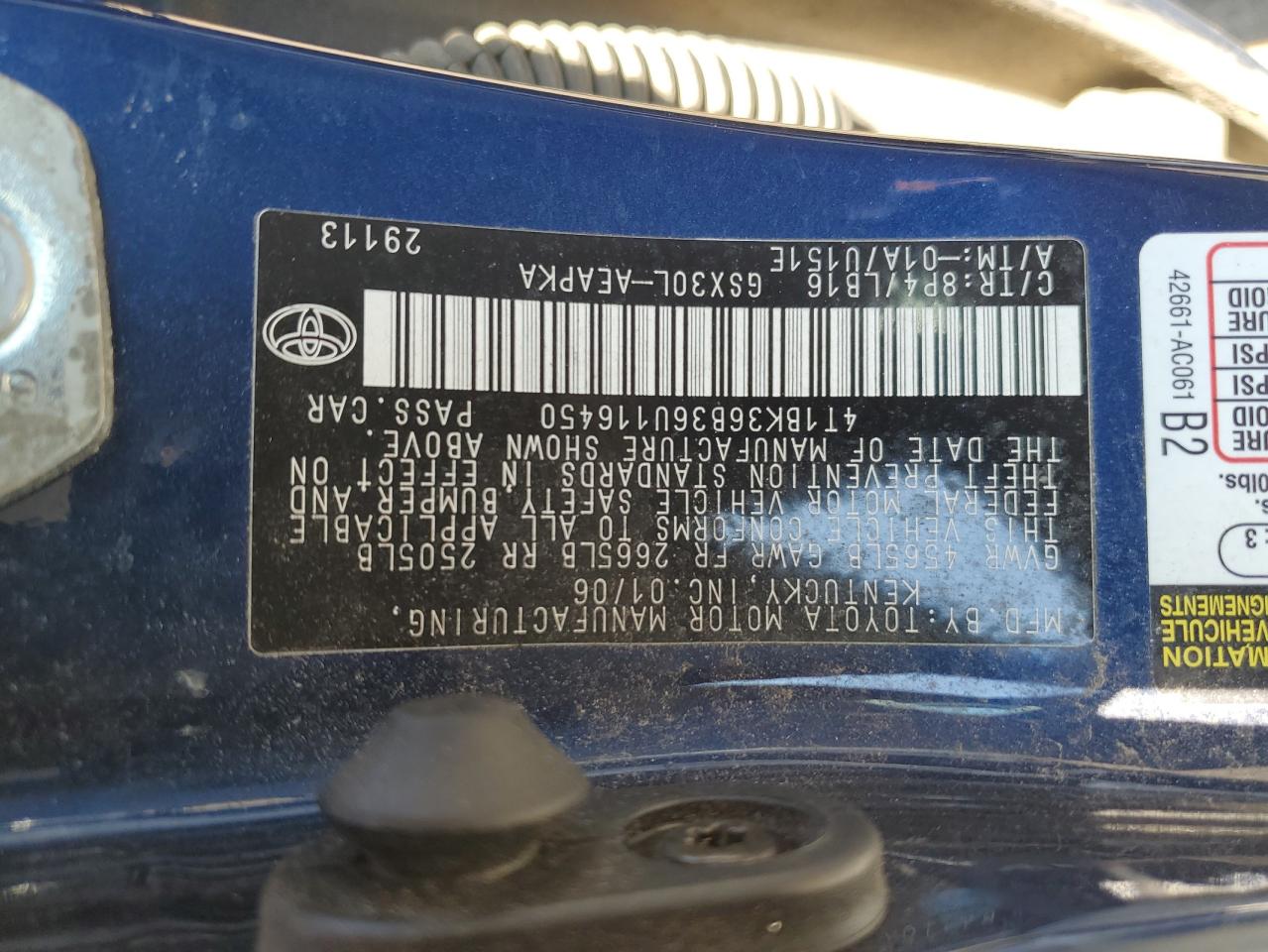 4T1BK36B36U116450 2006 Toyota Avalon Xl