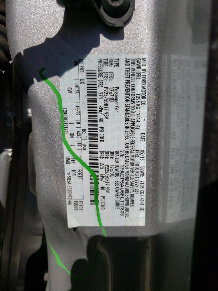 1FADP5AU6FL117803 2015 Ford C-Max Se