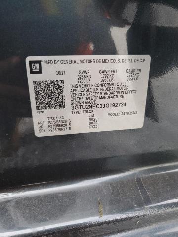 2018 GMC SIERRA K15 3GTU2NEC3JG192734  59356004