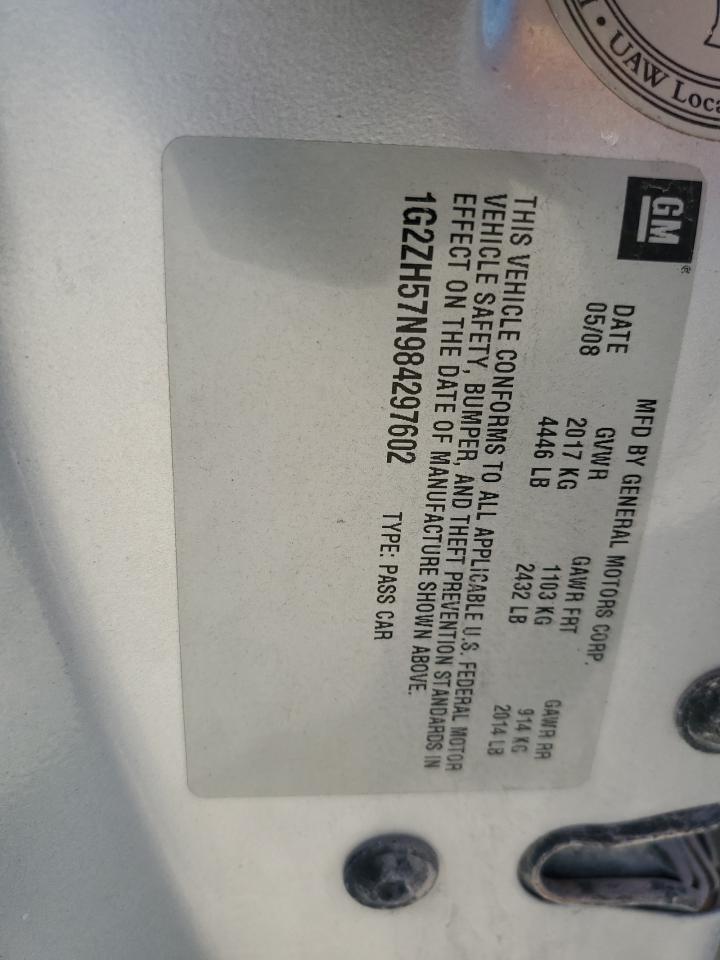 1G2ZH57N984297602 2008 Pontiac G6 Gt