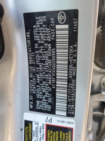 VIN 4T1BF1FK4DU290985 2013 Toyota Camry, L no.12