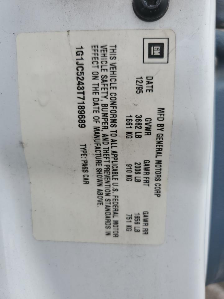 1G1JC5243T7189689 1996 Chevrolet Cavalier