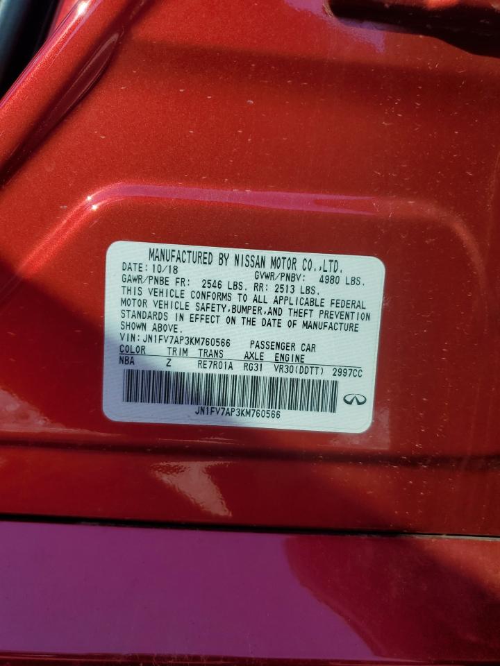 JN1FV7AP3KM760566 2019 Infiniti Q50 Red Sport 400