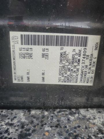 2018 NISSAN MAXIMA 1N4AA6AP2JC374809