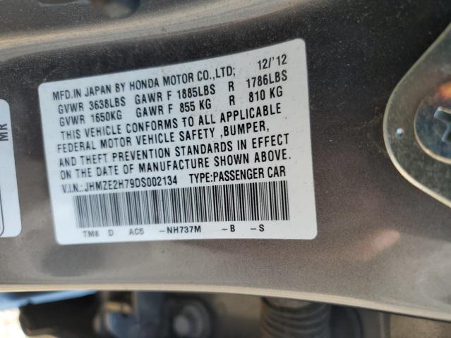 2013 Honda Insight Ex VIN: JHMZE2H79DS002134 Lot: 58413904