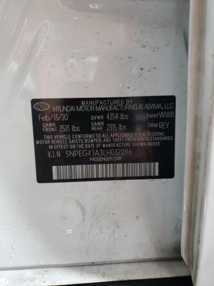 5NPEG4JA3LH037096 2020 Hyundai Sonata Se