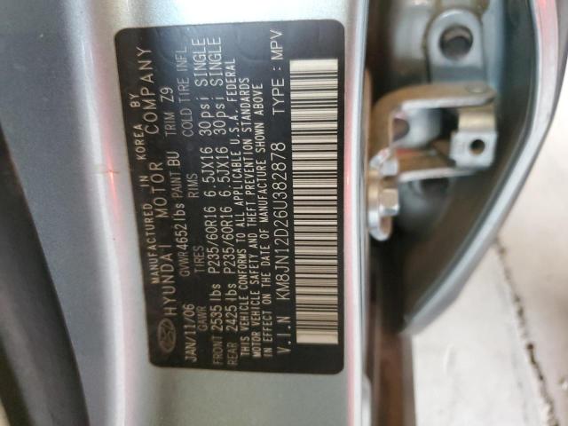 2006 Hyundai Tucson Gls VIN: KM8JN12D26U382878 Lot: 57900184