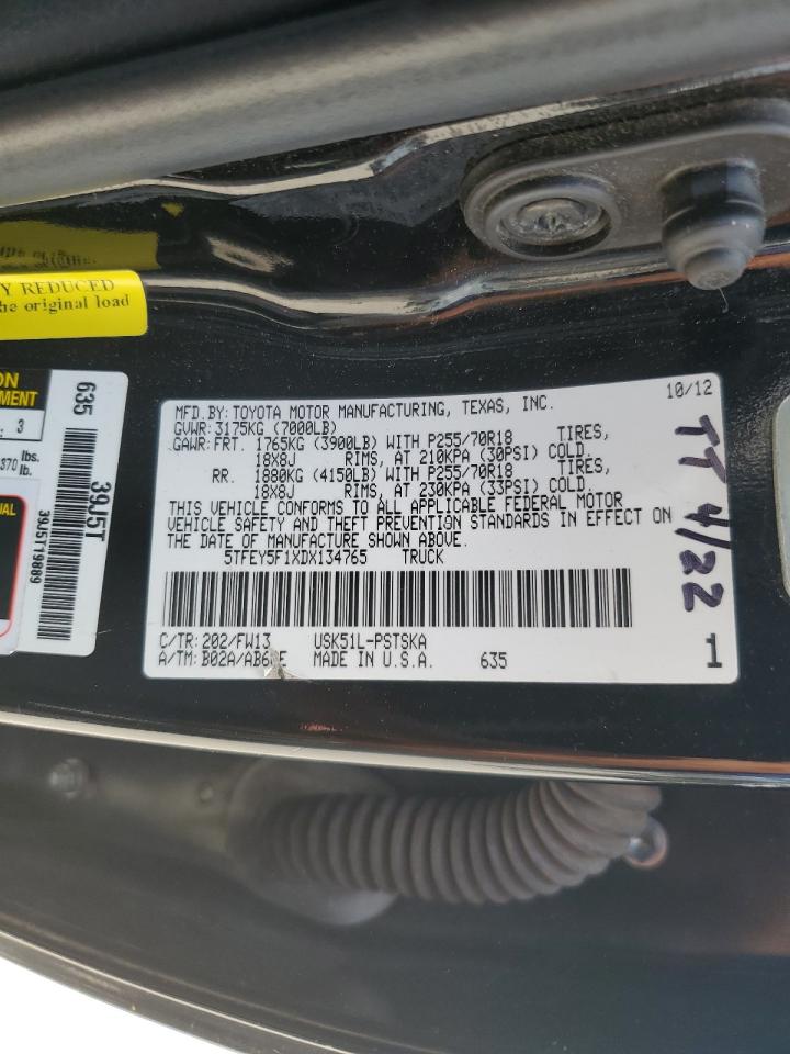 5TFEY5F1XDX134765 2013 Toyota Tundra Crewmax Sr5