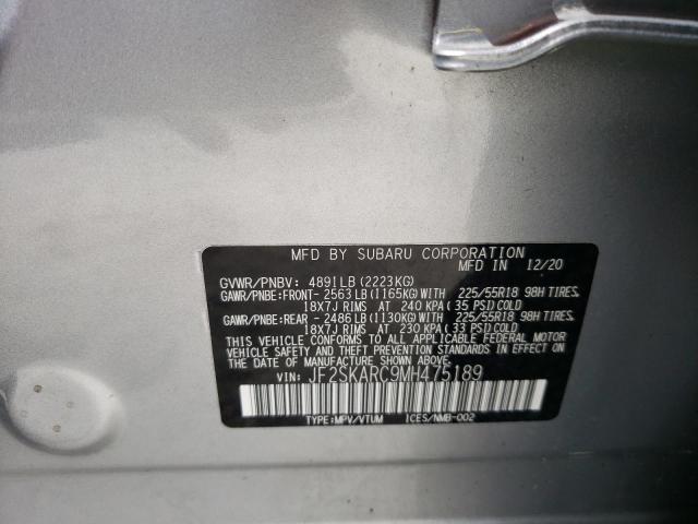 2021 SUBARU FORESTER S - JF2SKARC9MH475189
