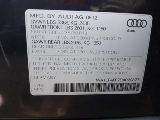 VIN WA1CFAFP7DA020827 2013 Audi Q5, Premium no.12