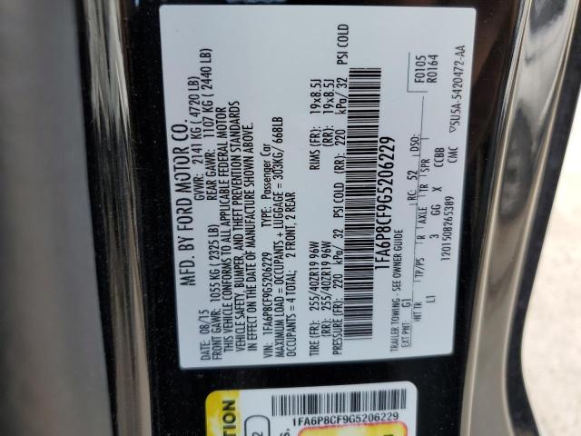 2016 Ford Mustang Gt VIN: 1FA6P8CF9G5206229 Lot: 60392454