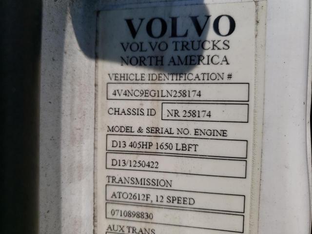 4V4NC9EG1LN258174 2020 Volvo Vn Vnl