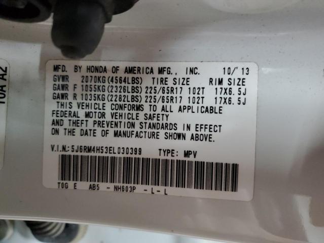 2014 Honda Cr-V Ex VIN: 5J6RM4H53EL030399 Lot: 60413534