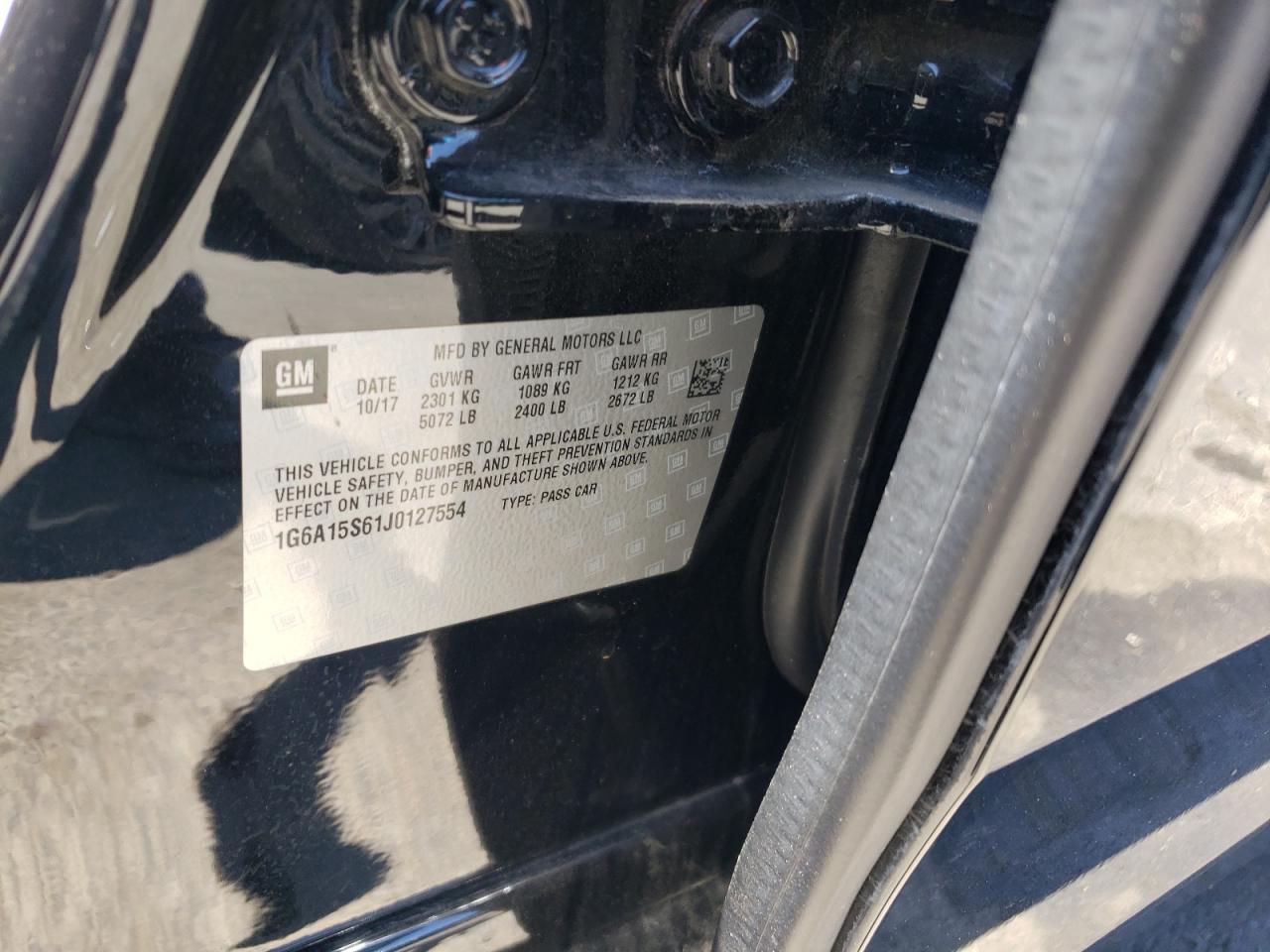 1G6A15S61J0127554 2018 Cadillac Cts-V