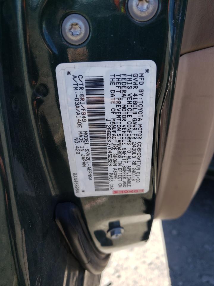 JT2BG22K2Y0452826 2000 Toyota Camry Ce