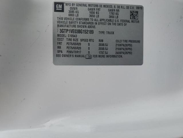 2011 GMC Sierra C1500 Sle VIN: 3GTP1VE03BG152189 Lot: 59015534