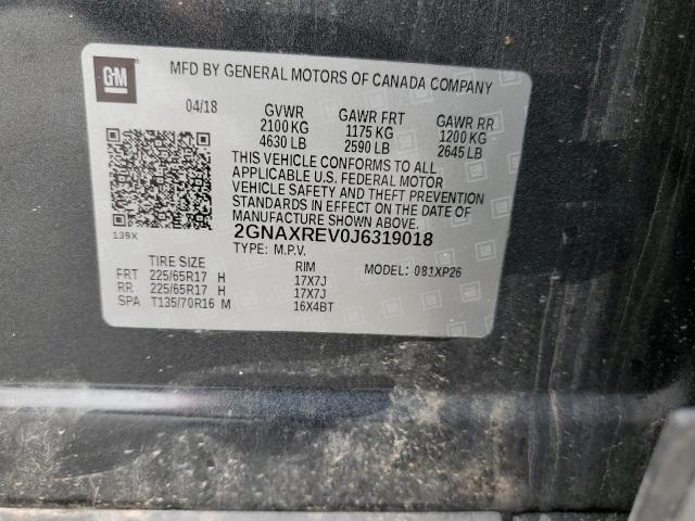 2018 CHEVROLET EQUINOX LS - 2GNAXREV0J6319018