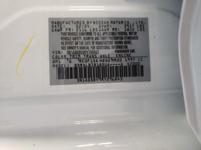 2024 Nissan Sentra S VIN: 3N1AB8BV9RY296843 Lot: 57437864