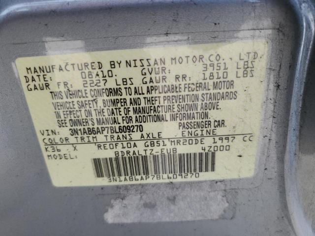 2011 Nissan Sentra 2.0 VIN: 3N1AB6AP7BL609270 Lot: 60634524