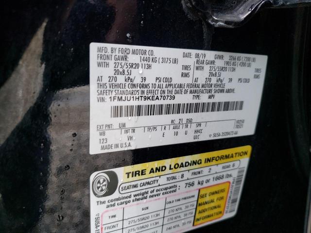 2019 Ford Expedition Xlt VIN: 1FMJU1HT9KEA70739 Lot: 59073704