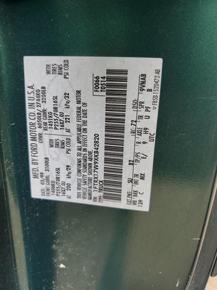 1FTRX17W9XKB42820 1999 Ford F150 1FTRX17W9XKB42820 1999 Ford F150