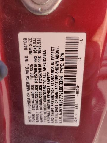 2009 Honda Element Ex VIN: 5J6YH28779L003394 Lot: 57481364