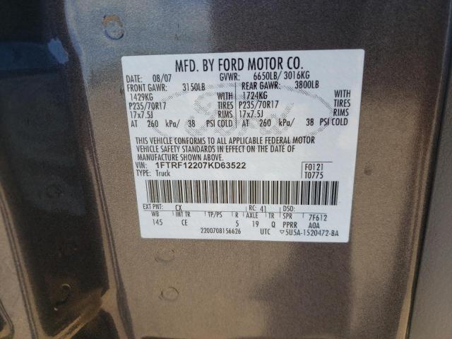 1FTRF12207KD63522 2007 Ford F150