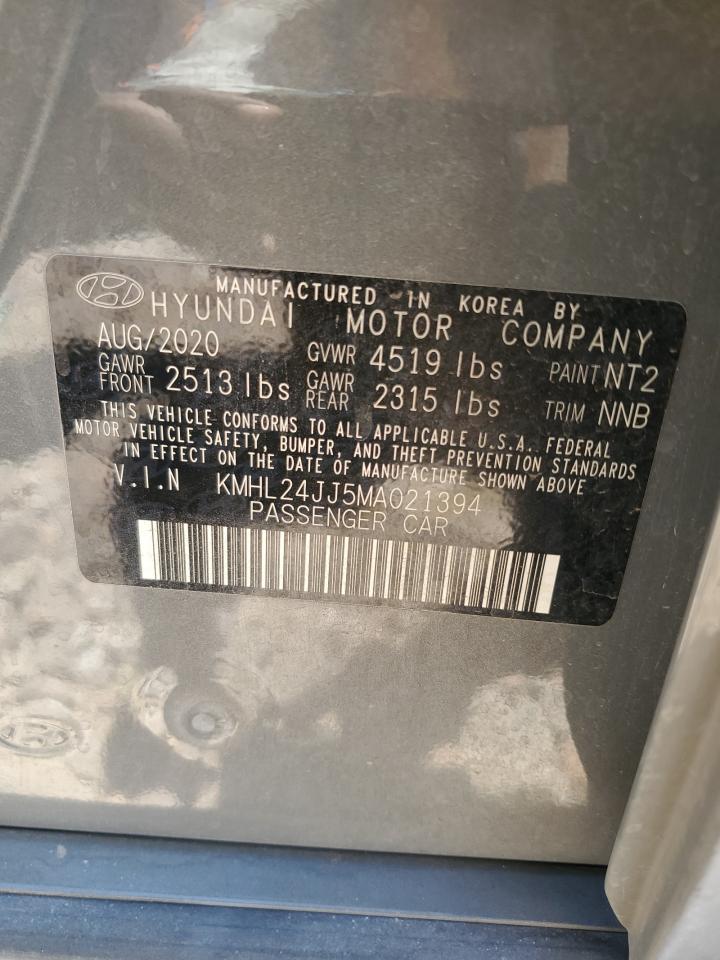 KMHL24JJ5MA021394 2021 Hyundai Sonata Hybrid
