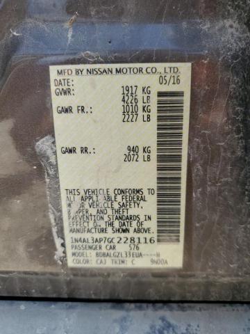 2016 NISSAN ALTIMA 2.5 - 1N4AL3AP7GC228116