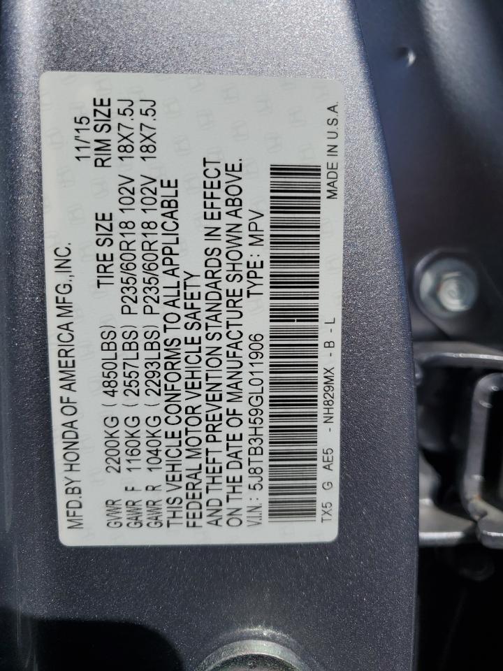 5J8TB3H59GL011906 2016 Acura Rdx Technology