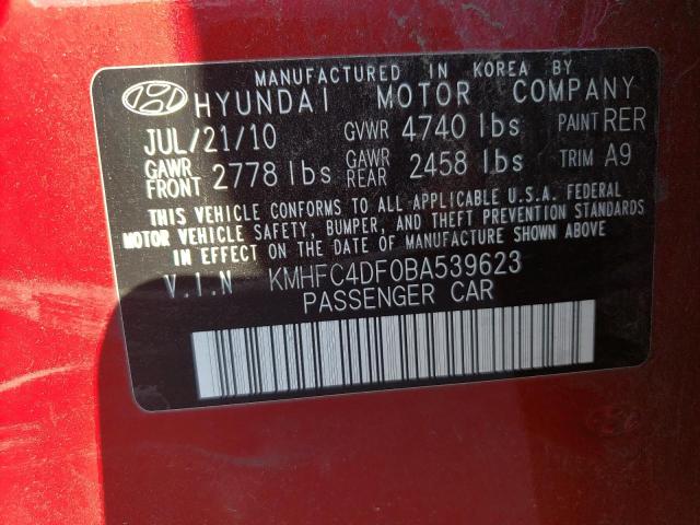 2011 Hyundai Azera Gls VIN: KMHFC4DF0BA539623 Lot: 57860764