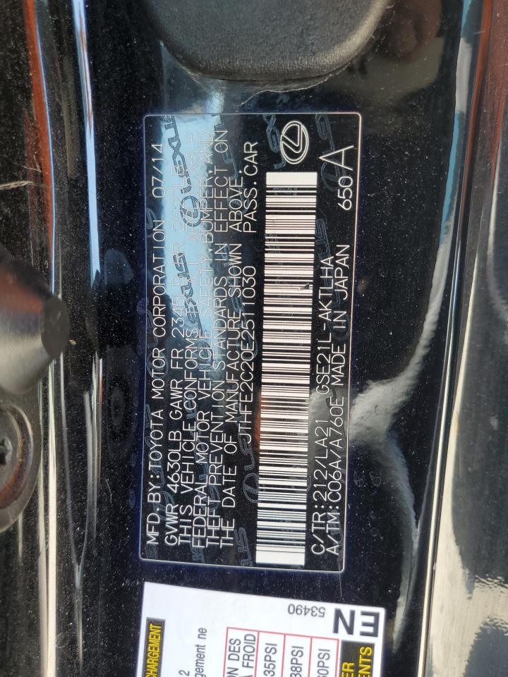 JTHFE2C20E2511030 2014 Lexus Is 350