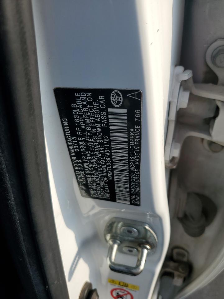 VNKKTUD39FA041782 2015 Toyota Yaris