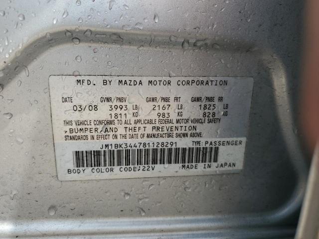 JM1BK344781128291 2008 Mazda 3 Hatchback