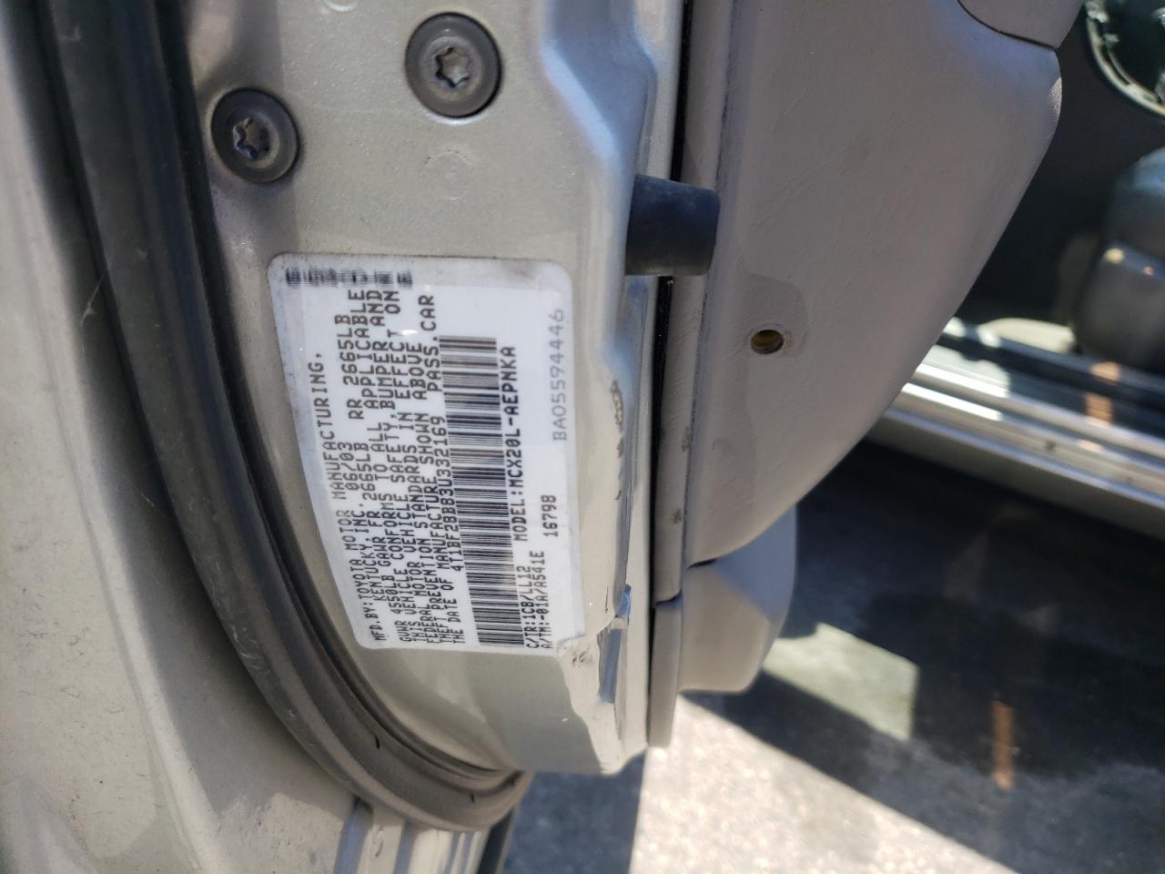 4T1BF28B83U332169 2003 Toyota Avalon Xl