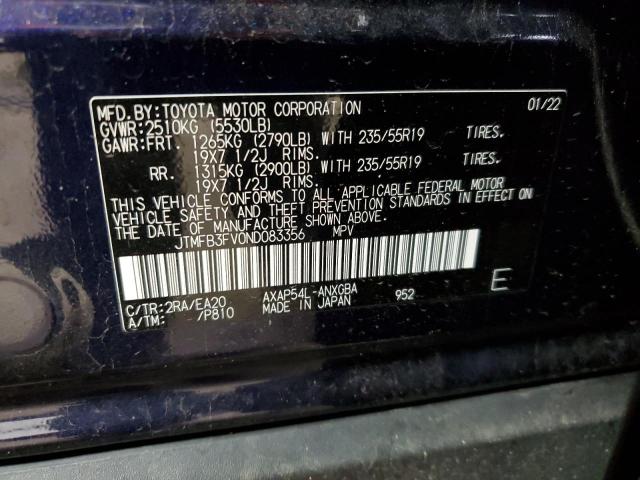 2022 Toyota Rav4 Prime Xse VIN: JTMFB3FV0ND083356 Lot: 60143394