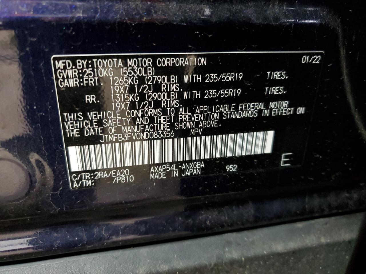 JTMFB3FV0ND083356 2022 Toyota Rav4 Prime Xse