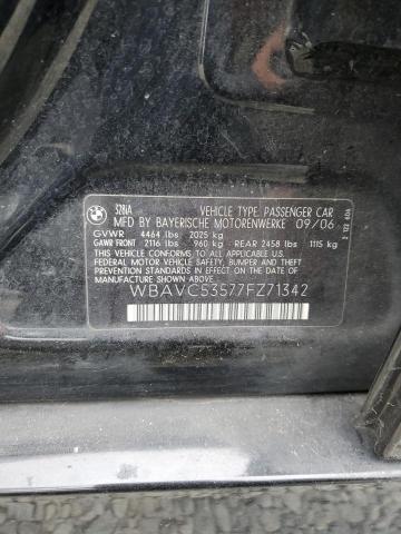 2007 BMW 328 I Sulev VIN: WBAVC53577FZ71342 Lot: 61100014