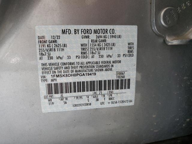 2023 Ford Explorer Xlt VIN: 1FMSK8DH0PGA19419 Lot: 57532274