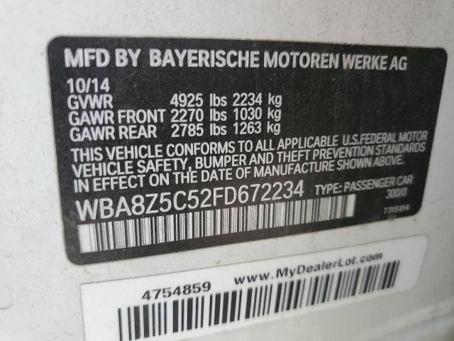 2015 BMW 328 Xigt Sulev VIN: WBA8Z5C52FD672234 Lot: 60681964