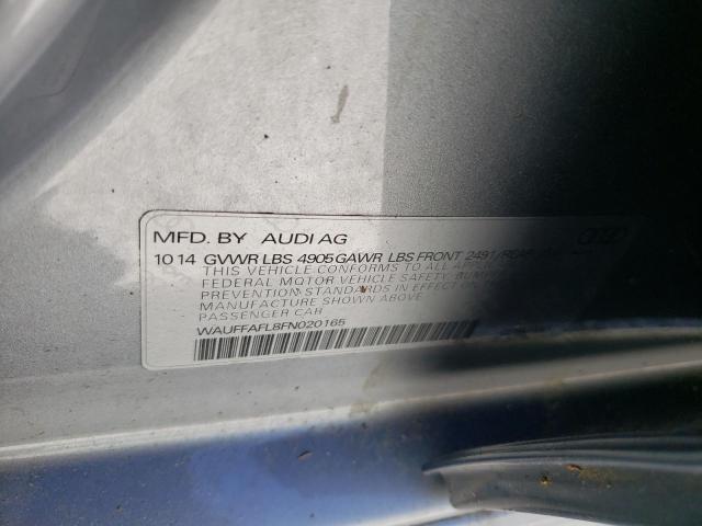 2015 Audi A4 Premium Plus VIN: WAUFFAFL8FN020165 Lot: 58779804