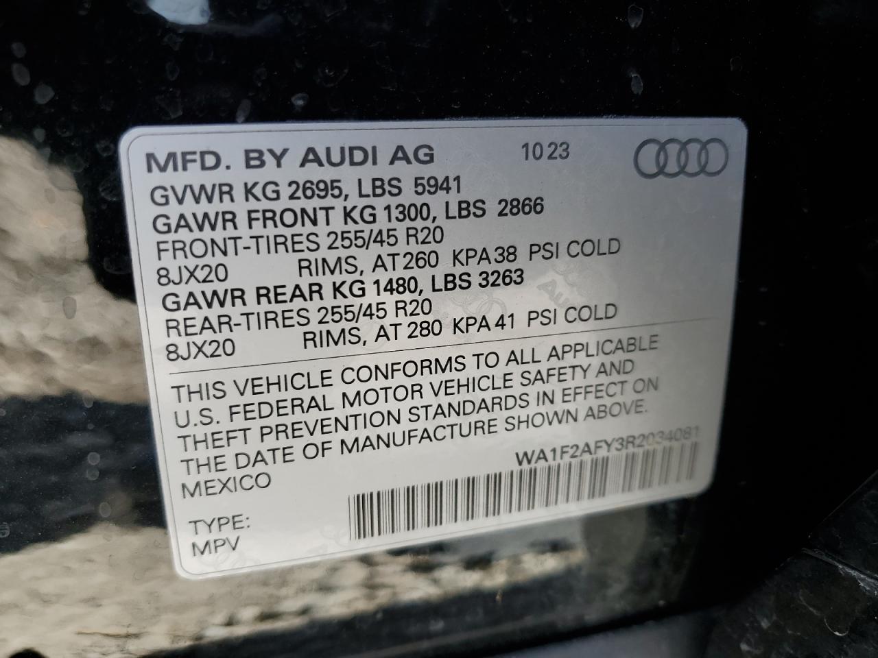 WA1F2AFY3R2034081 2024 Audi Q5 E Prestige 55