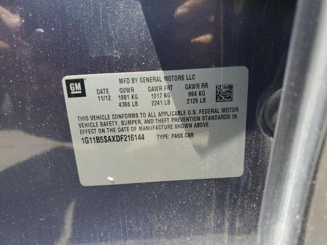 2013 Chevrolet Malibu Ls VIN: 1G11B5SAXDF216144 Lot: 60045674